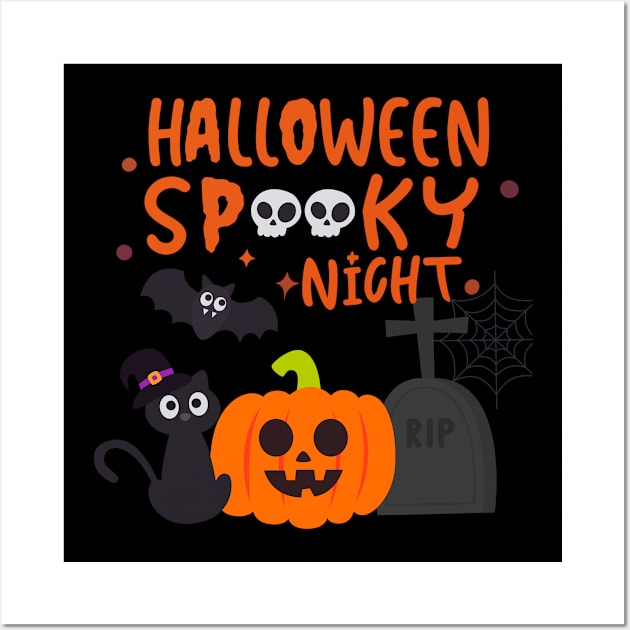 Halloween spooky night Wall Art by fleurdesignart